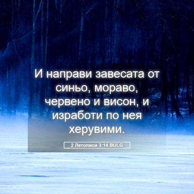 Picture 05 - 2 Летописи 3:14 BULG - И направи завесата от - Bible Verse Picture