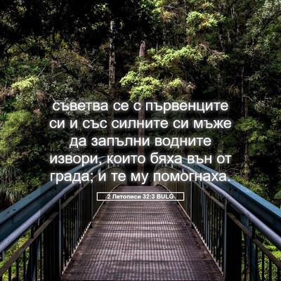 Picture 05 - 2 Летописи 32:3 BULG - съветва се с първенците си - Bible Verse Picture