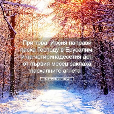 Picture 05 - 2 Летописи 35:1 BULG - При това, Иосия направи - Bible Verse Picture