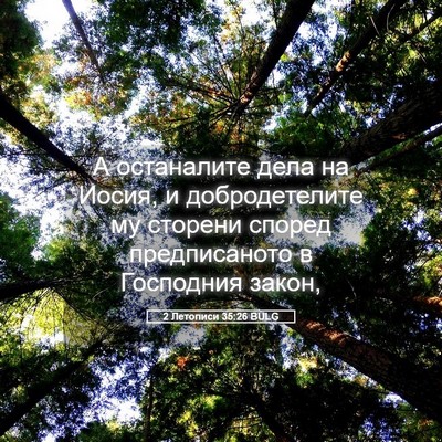 Picture 05 - 2 Летописи 35:26 BULG - А останалите дела на Иосия, - Bible Verse Picture