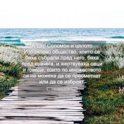 Picture 05 - 2 Летописи 5:6 BULG - А цар Соломон и цялото - Bible Verse Picture