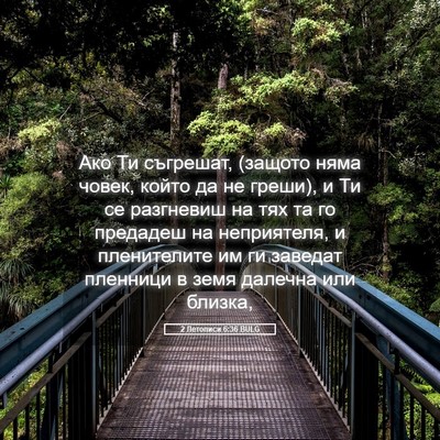 Picture 05 - 2 Летописи 6:36 BULG - Ако Ти съгрешат, (защото - Bible Verse Picture