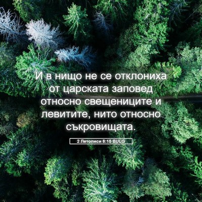 Picture 05 - 2 Летописи 8:15 BULG - И в нищо не се отклониха от - Bible Verse Picture