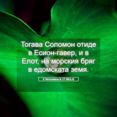 Picture 05 - 2 Летописи 8:17 BULG - Тогава Соломон отиде в - Bible Verse Picture
