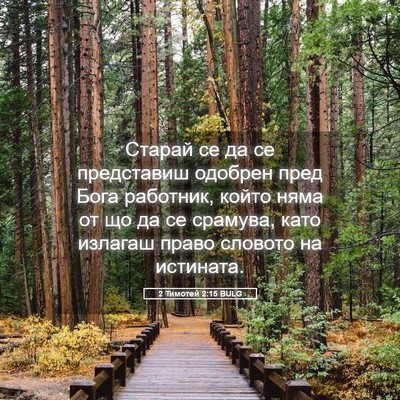 Picture 05 - 2 Тимотей 2:15 BULG - Старай се да се представиш - Bible Verse Picture