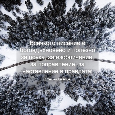 Picture 05 - 2 Тимотей 3:16 BULG - Всичкото писание е - Bible Verse Picture