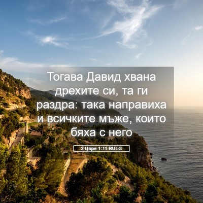 Picture 05 - 2 Царе 1:11 BULG - Тогава Давид хвана дрехите - Bible Verse Picture