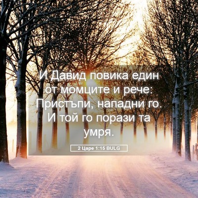 Picture 05 - 2 Царе 1:15 BULG - И Давид повика един от - Bible Verse Picture
