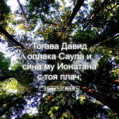Picture 05 - 2 Царе 1:17 BULG - Тогава Давид оплака Саула - Bible Verse Picture