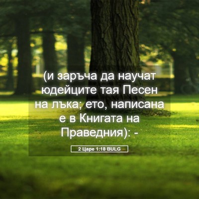 Picture 05 - 2 Царе 1:18 BULG - (и заръча да научат - Bible Verse Picture