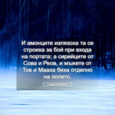 Picture 05 - 2 Царе 10:8 BULG - И амонците излязоха та се - Bible Verse Picture