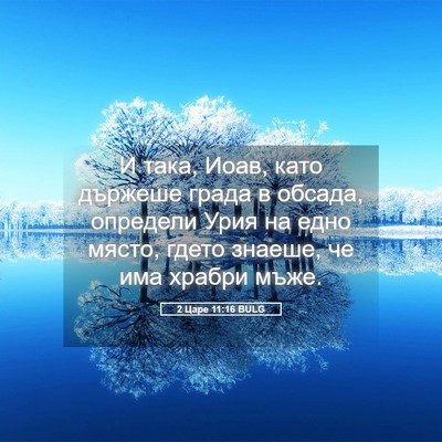 Picture 05 - 2 Царе 11:16 BULG - И така, Иоав, като държеше - Bible Verse Picture