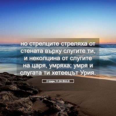 Picture 05 - 2 Царе 11:24 BULG - но стрелците стреляха от - Bible Verse Picture