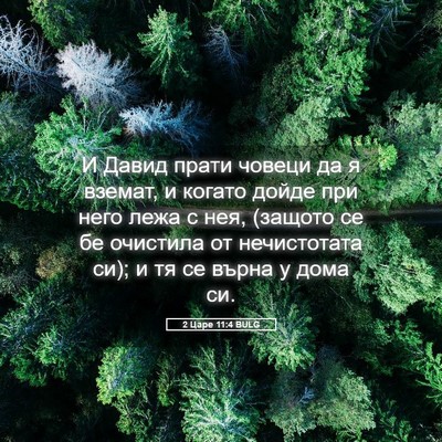 Picture 05 - 2 Царе 11:4 BULG - И Давид прати човеци да я - Bible Verse Picture