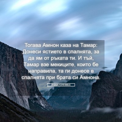 Picture 05 - 2 Царе 13:10 BULG - Тогава Амнон каза на Тамар: - Bible Verse Picture