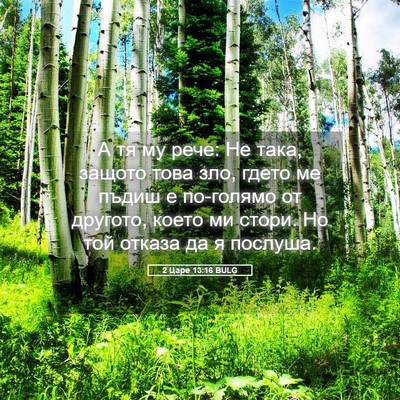 Picture 05 - 2 Царе 13:16 BULG - А тя му рече: Не така, - Bible Verse Picture