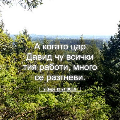 Picture 05 - 2 Царе 13:21 BULG - А когато цар Давид чу - Bible Verse Picture