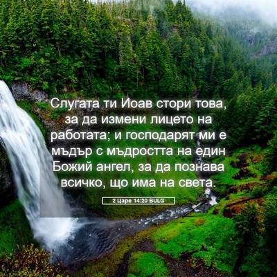 Picture 05 - 2 Царе 14:20 BULG - Слугата ти Иоав стори това, - Bible Verse Picture