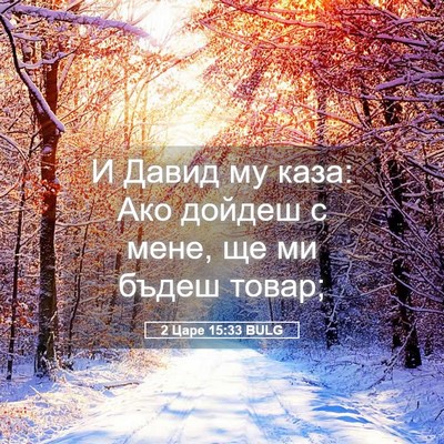 Picture 05 - 2 Царе 15:33 BULG - И Давид му каза: Ако дойдеш - Bible Verse Picture