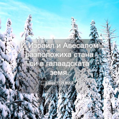 Picture 05 - 2 Царе 17:26 BULG - И Израил и Авесалом - Bible Verse Picture