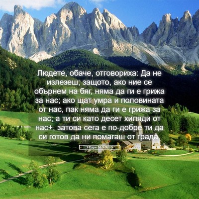 Picture 05 - 2 Царе 18:3 BULG - Людете, обаче, отговориха: - Bible Verse Picture