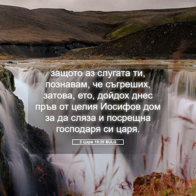 Picture 05 - 2 Царе 19:20 BULG - защото аз слугата ти, - Bible Verse Picture