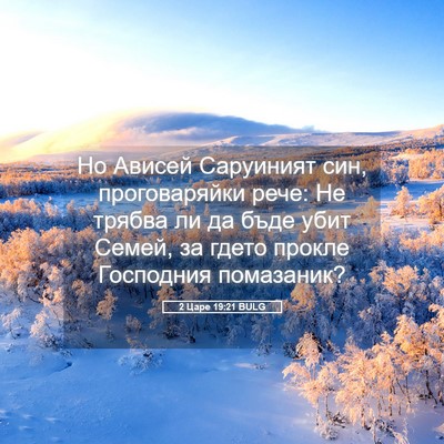 Picture 05 - 2 Царе 19:21 BULG - Но Ависей Саруиният син, - Bible Verse Picture
