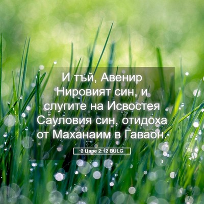 Picture 05 - 2 Царе 2:12 BULG - И тъй, Авенир Нировият син, - Bible Verse Picture