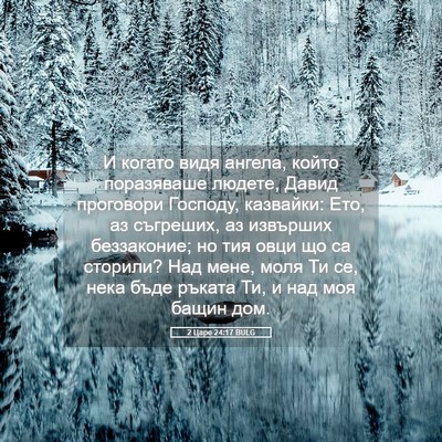 Picture 05 - 2 Царе 24:17 BULG - И когато видя ангела, който - Bible Verse Picture