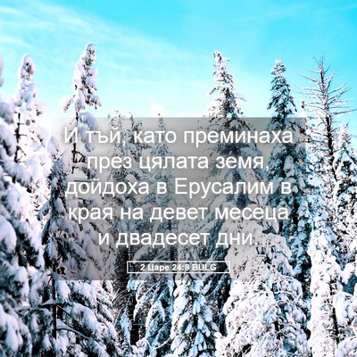 Picture 05 - 2 Царе 24:8 BULG - И тъй, като преминаха през - Bible Verse Picture