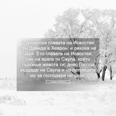 Picture 05 - 2 Царе 4:8 BULG - и донесоха главата на - Bible Verse Picture