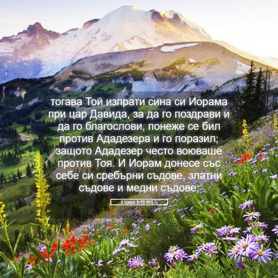 Picture 05 - 2 Царе 8:10 BULG - тогава Той изпрати сина си - Bible Verse Picture