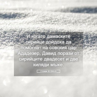 Picture 05 - 2 Царе 8:5 BULG - И когато дамаските сирийци - Bible Verse Picture