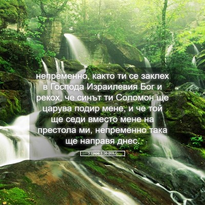 Picture 05 - 3 Царе 1:30 BULG - непременно, както ти се - Bible Verse Picture
