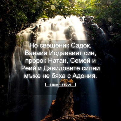 Picture 05 - 3 Царе 1:8 BULG - Но свещеник Садок, Ванаия - Bible Verse Picture