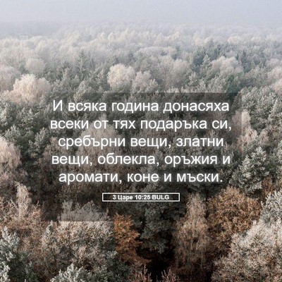 Picture 05 - 3 Царе 10:25 BULG - И всяка година донасяха - Bible Verse Picture