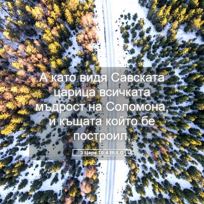 Picture 05 - 3 Царе 10:4 BULG - А като видя Савската - Bible Verse Picture