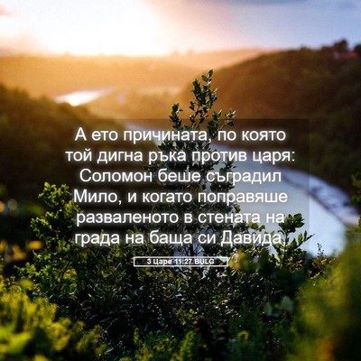 Picture 05 - 3 Царе 11:27 BULG - А ето причината, по която - Bible Verse Picture