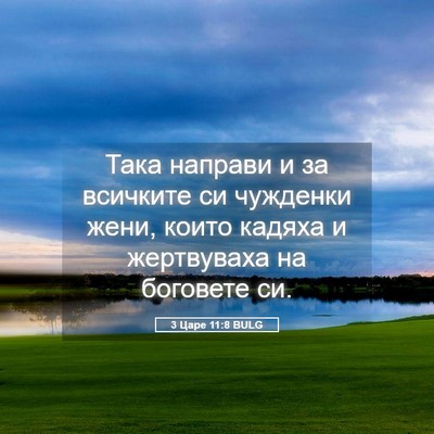 Picture 05 - 3 Царе 11:8 BULG - Така направи и за всичките - Bible Verse Picture