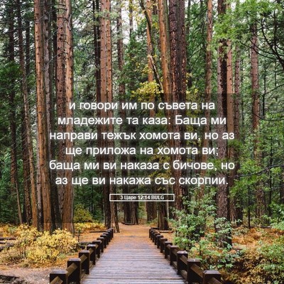 Picture 05 - 3 Царе 12:14 BULG - и говори им по съвета на - Bible Verse Picture