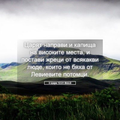 Picture 05 - 3 Царе 12:31 BULG - Царят направи и капища на - Bible Verse Picture