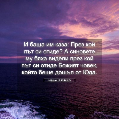 Picture 05 - 3 Царе 13:12 BULG - И баща им каза: През кой път - Bible Verse Picture