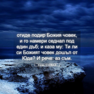 Picture 05 - 3 Царе 13:14 BULG - отиде подир Божия човек, и - Bible Verse Picture