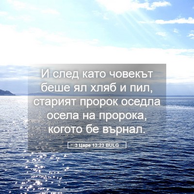 Picture 05 - 3 Царе 13:23 BULG - И след като човекът беше ял - Bible Verse Picture