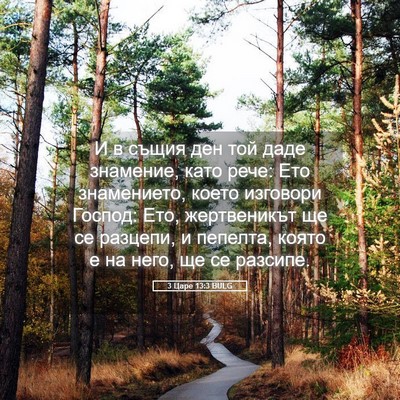 Picture 05 - 3 Царе 13:3 BULG - И в същия ден той даде - Bible Verse Picture