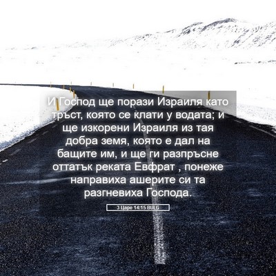 Picture 05 - 3 Царе 14:15 BULG - И Господ ще порази Израиля - Bible Verse Picture