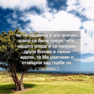 Picture 05 - 3 Царе 14:9 BULG - но ти надмина в зло всички, - Bible Verse Picture