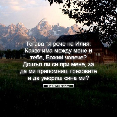 Picture 05 - 3 Царе 17:18 BULG - Тогава тя рече на Илия: - Bible Verse Picture