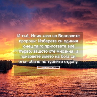 Picture 05 - 3 Царе 18:25 BULG - И тъй, Илия каза на - Bible Verse Picture