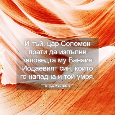 Picture 05 - 3 Царе 2:25 BULG - И тъй, цар Соломон прати да - Bible Verse Picture